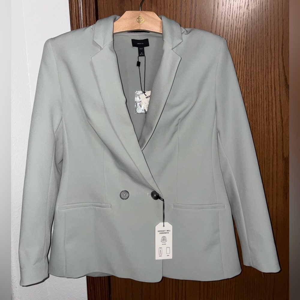Express Women's Blazer - Mint Green